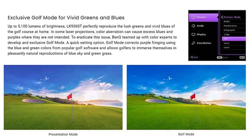 BenQ-LK936ST-GolfMode