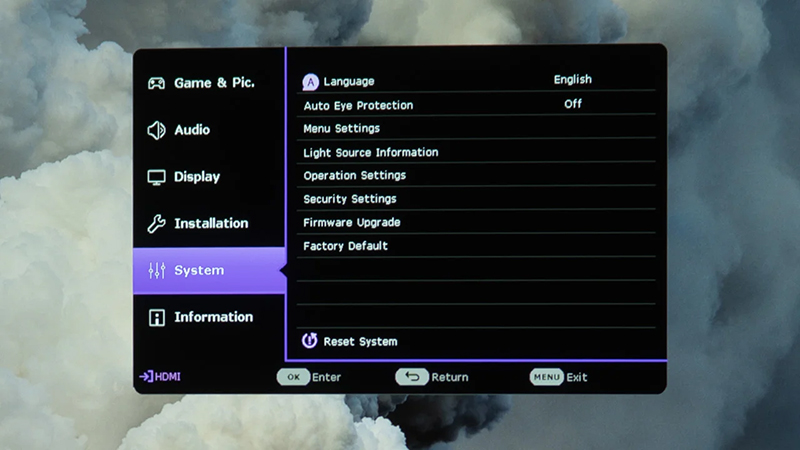 BenQ-X300G-Menu