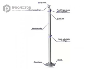 پایه سقفی ویدئو پروژکتور جیبی 60-30 سانتی 